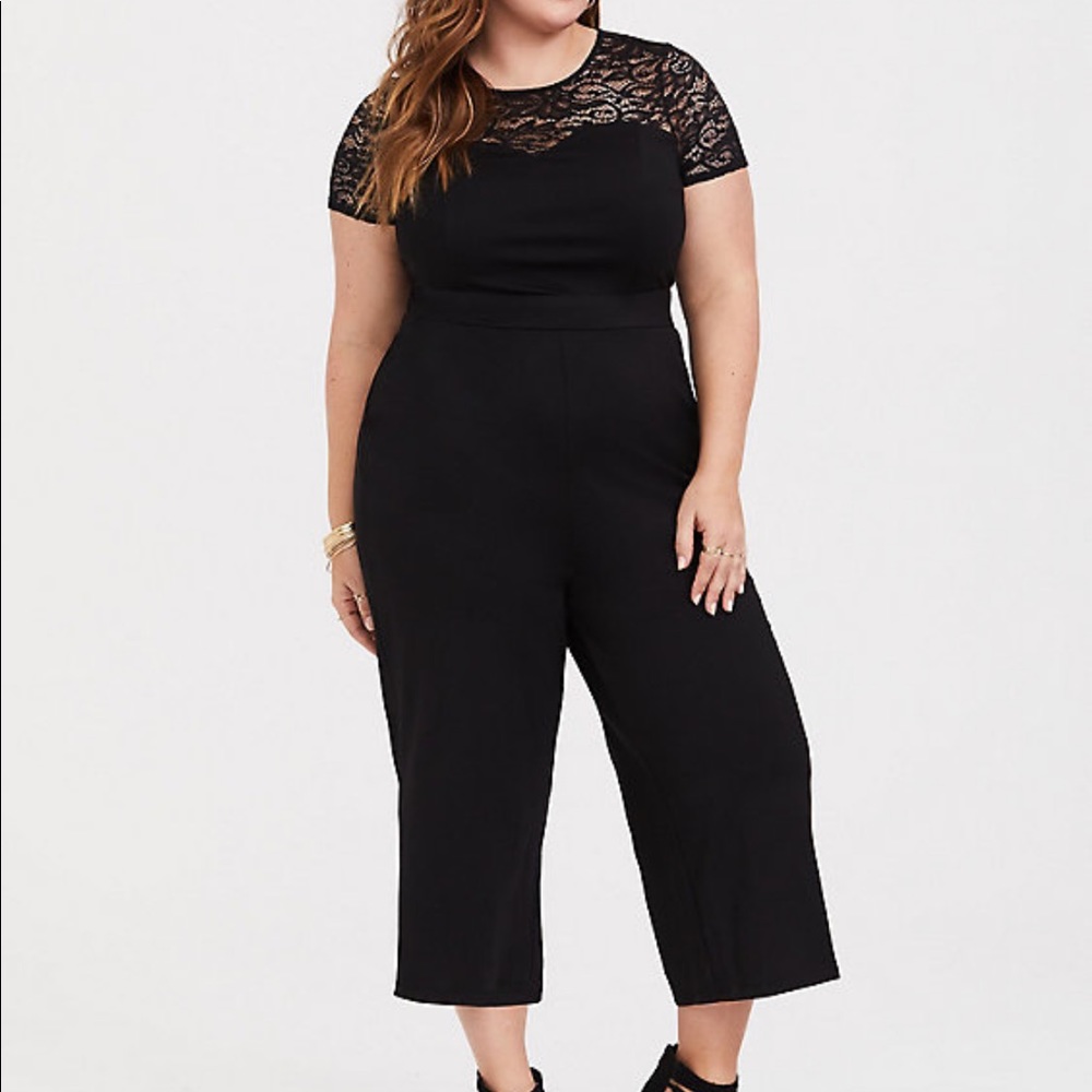 BLACK PREMIUM PONTE CULOTTE JUMPSUIT